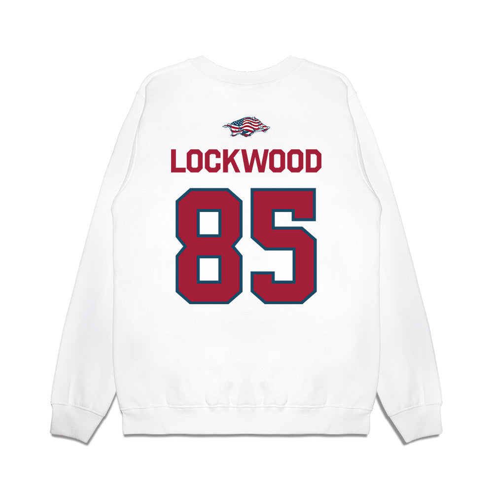 Arkansas - NCAA Football : Ty Lockwood - Patriotic Collection Premium Crewneck Sweatshirt-1