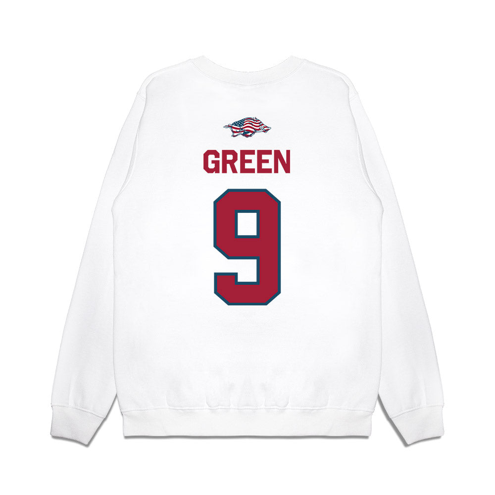 Arkansas - NCAA Women's Soccer : Londyn Green - Patriotic Collection Premium Crewneck Sweatshirt-1