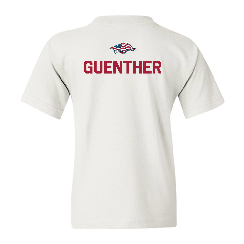 Arkansas - NCAA Women's Gymnastics : Giselle Guenther - Patriotic Collection Youth T-Shirt-1