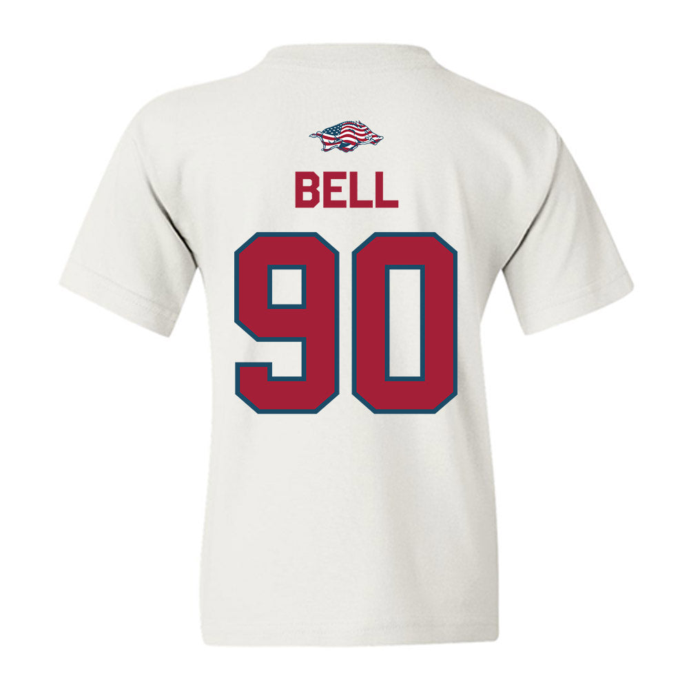 Arkansas - NCAA Football : Caleb Bell - Patriotic Collection Youth T-Shirt-1
