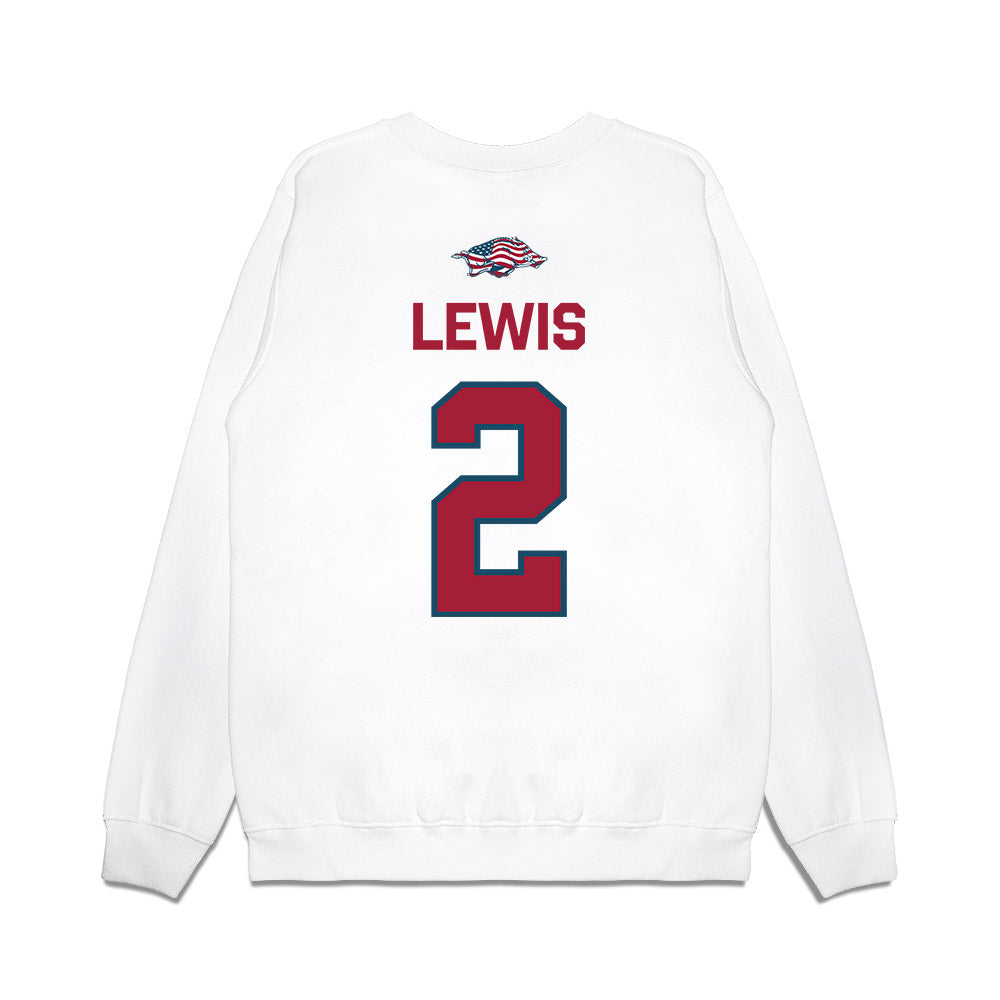 Arkansas - NCAA Football : Shelton Lewis - Patriotic Collection Premium Crewneck Sweatshirt-1