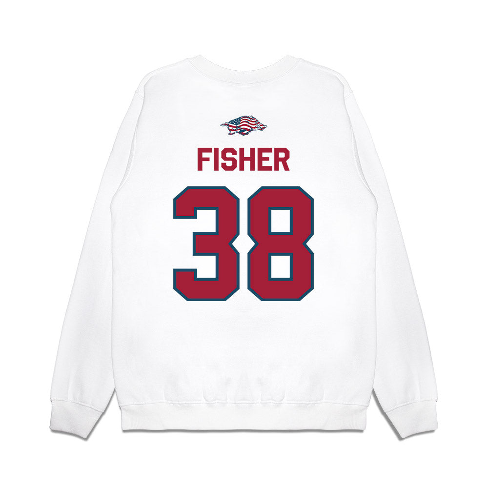 Arkansas - NCAA Baseball : Colin Fisher - Patriotic Collection Premium Crewneck Sweatshirt-1