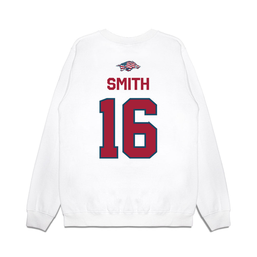 Arkansas - NCAA Women's Volleyball : Layla Smith - Patriotic Collection Premium Crewneck Sweatshirt-1