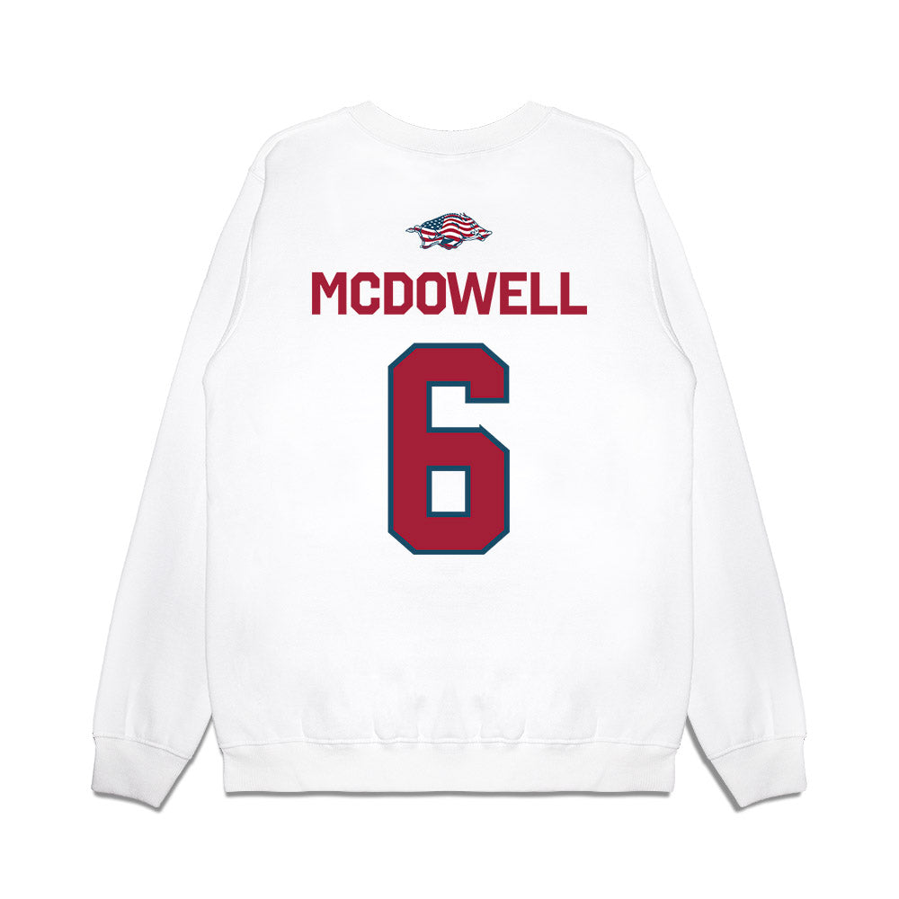 Arkansas - NCAA Softball : Ella McDowell - Patriotic Collection Premium Crewneck Sweatshirt-1