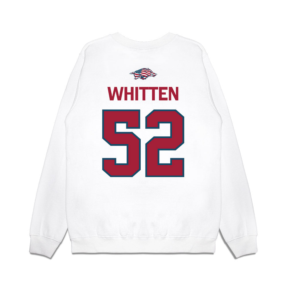 Arkansas - NCAA Football : Donovan Whitten - Patriotic Collection Premium Crewneck Sweatshirt-1