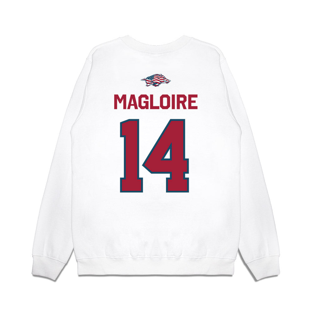 Arkansas - NCAA Football : Kyeaure Magloire - Patriotic Collection Premium Crewneck Sweatshirt-1