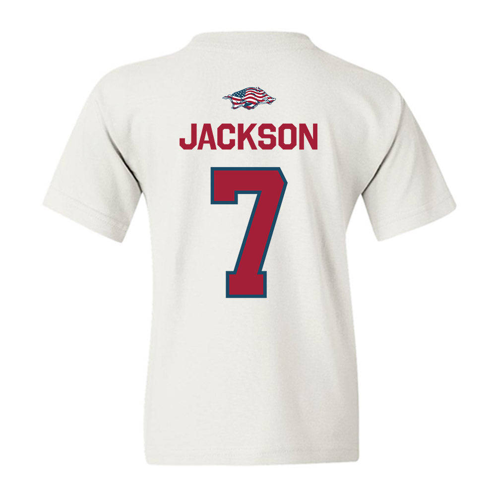 Arkansas - NCAA Football : KJ Jackson - Patriotic Collection Youth T-Shirt-1