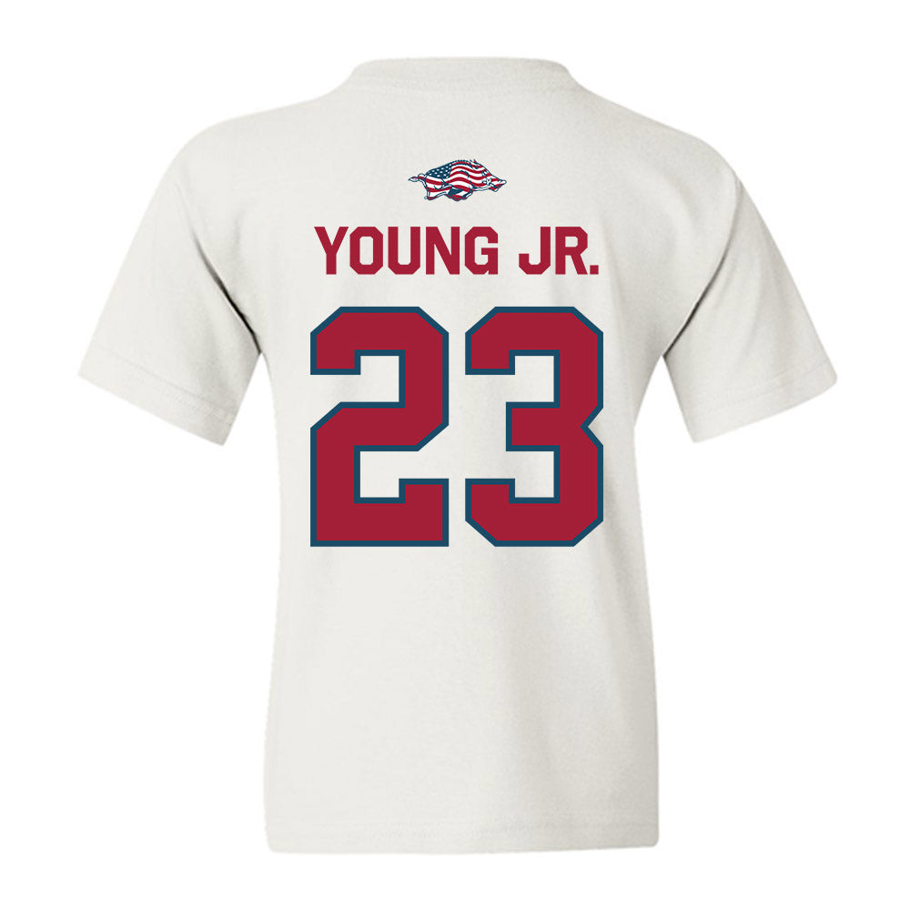 Arkansas - NCAA Football : Kevin Young Jr. - Patriotic Collection Youth T-Shirt-1
