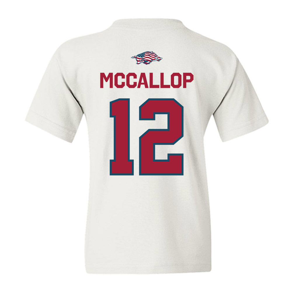 Arkansas - NCAA Women's Basketball : Grace McCallop - Patriotic Collection Youth T-Shirt-1
