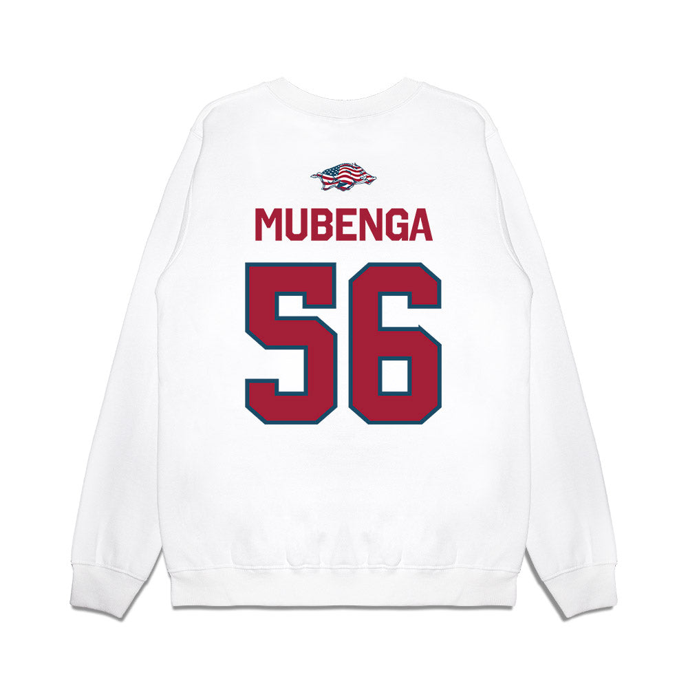Arkansas - NCAA Football : Ben Mubenga - Patriotic Collection Premium Crewneck Sweatshirt-1