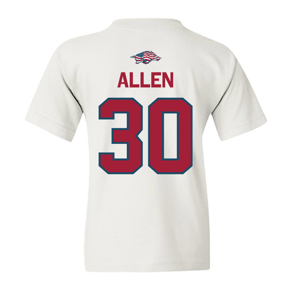 Arkansas - NCAA Football : J’Lynn Allen - Patriotic Collection Youth T-Shirt-1