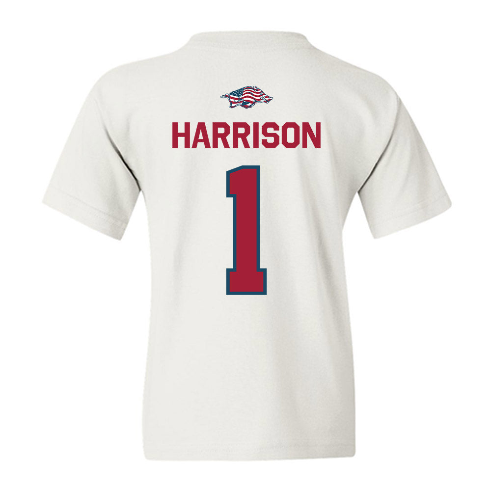 Arkansas - NCAA Football : Christian Harrison - Patriotic Collection Youth T-Shirt-1