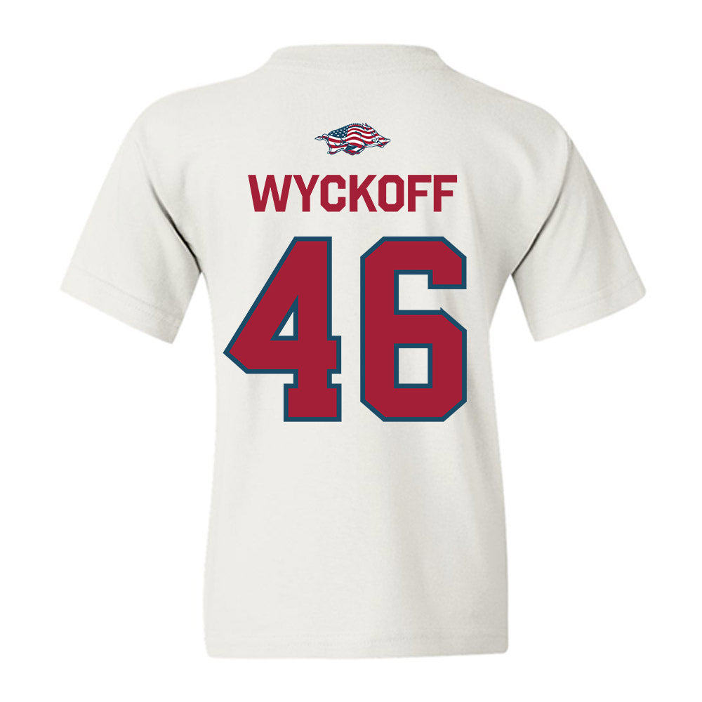 Arkansas - NCAA Softball : Kailey Wyckoff - Patriotic Collection Youth T-Shirt-1
