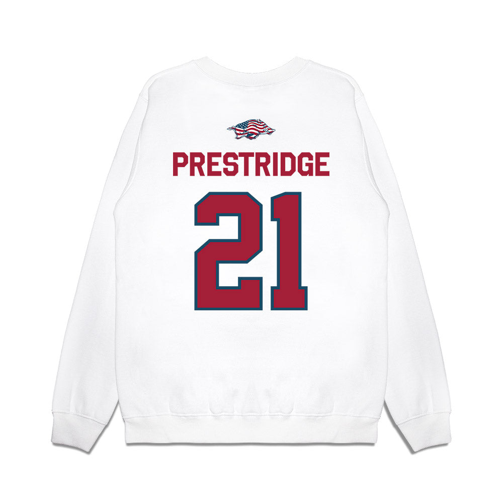 Arkansas - NCAA Women's Basketball : Kyiah Prestridge - Patriotic Collection Premium Crewneck Sweatshirt-1