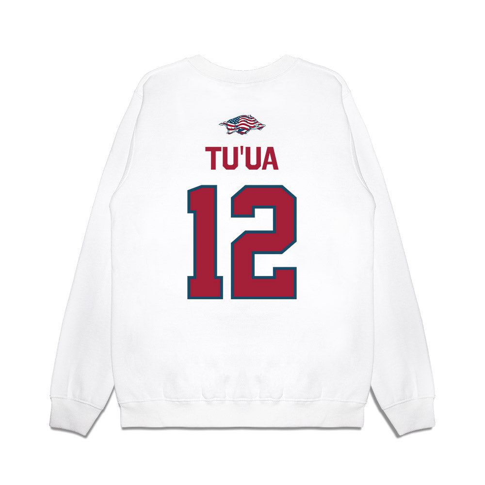 Arkansas - NCAA Women's Soccer : Vailana Tu'ua - Patriotic Collection Premium Crewneck Sweatshirt-1