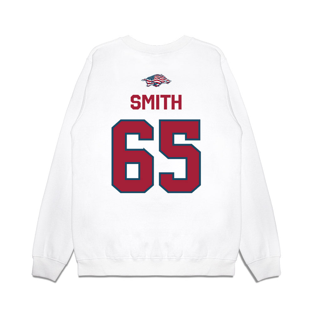 Arkansas - NCAA Football : Aaron Smith - Patriotic Collection Premium Crewneck Sweatshirt-1