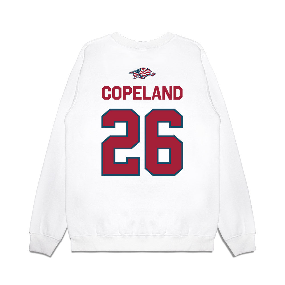 Arkansas - NCAA Football : Jalon Copeland - Patriotic Collection Premium Crewneck Sweatshirt-1