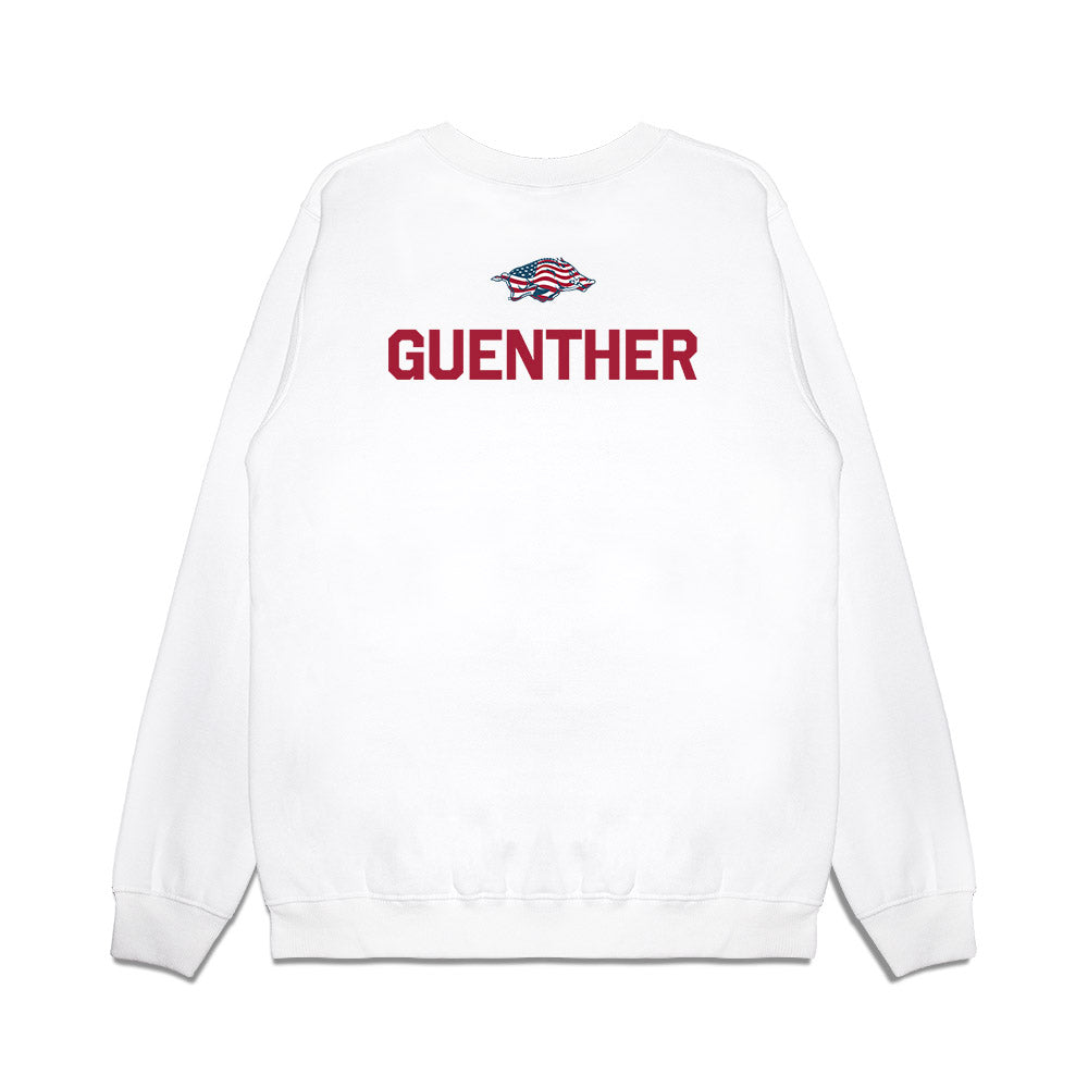 Arkansas - NCAA Women's Gymnastics : Giselle Guenther - Patriotic Collection Premium Crewneck Sweatshirt-1