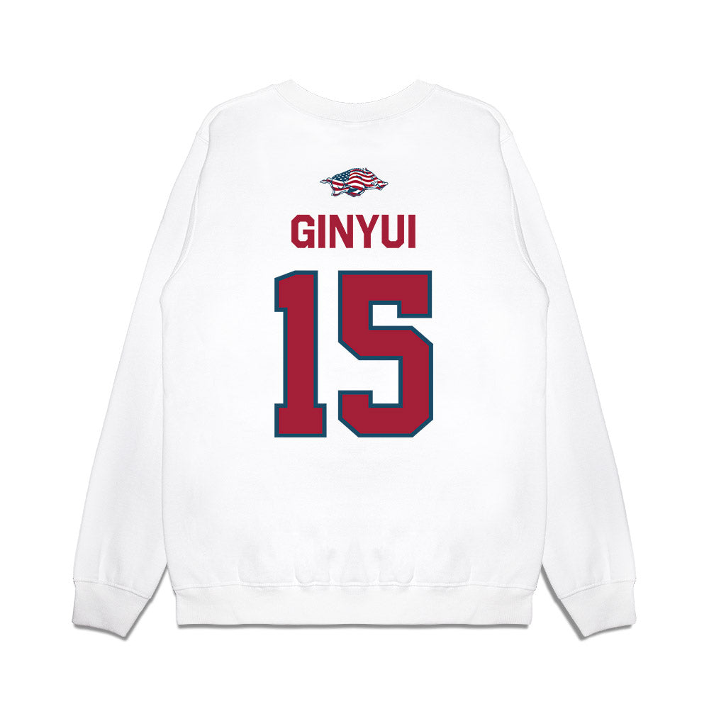 Arkansas - NCAA Football : Nsongbeh Ginyui - Patriotic Collection Premium Crewneck Sweatshirt-1