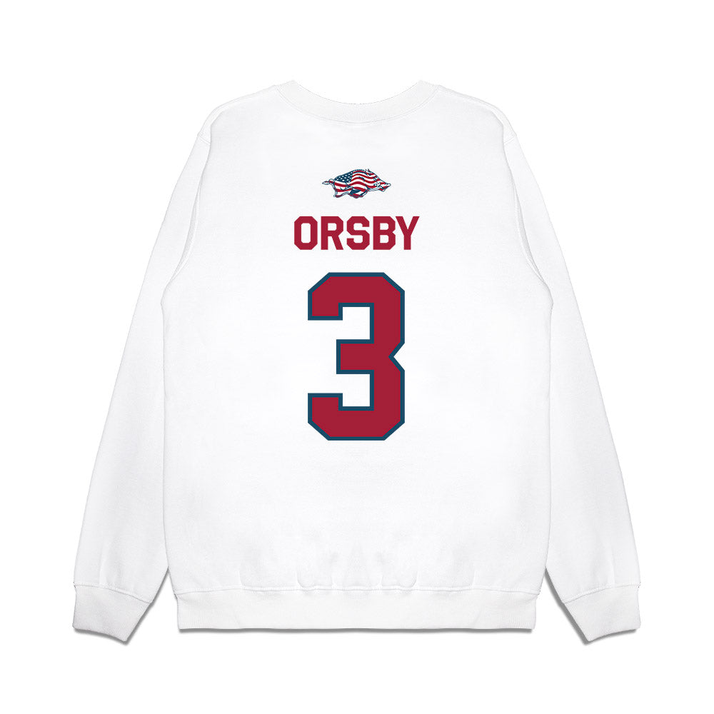 Arkansas - NCAA Women's Basketball : Allanah Orsby - Patriotic Collection Premium Crewneck Sweatshirt-1