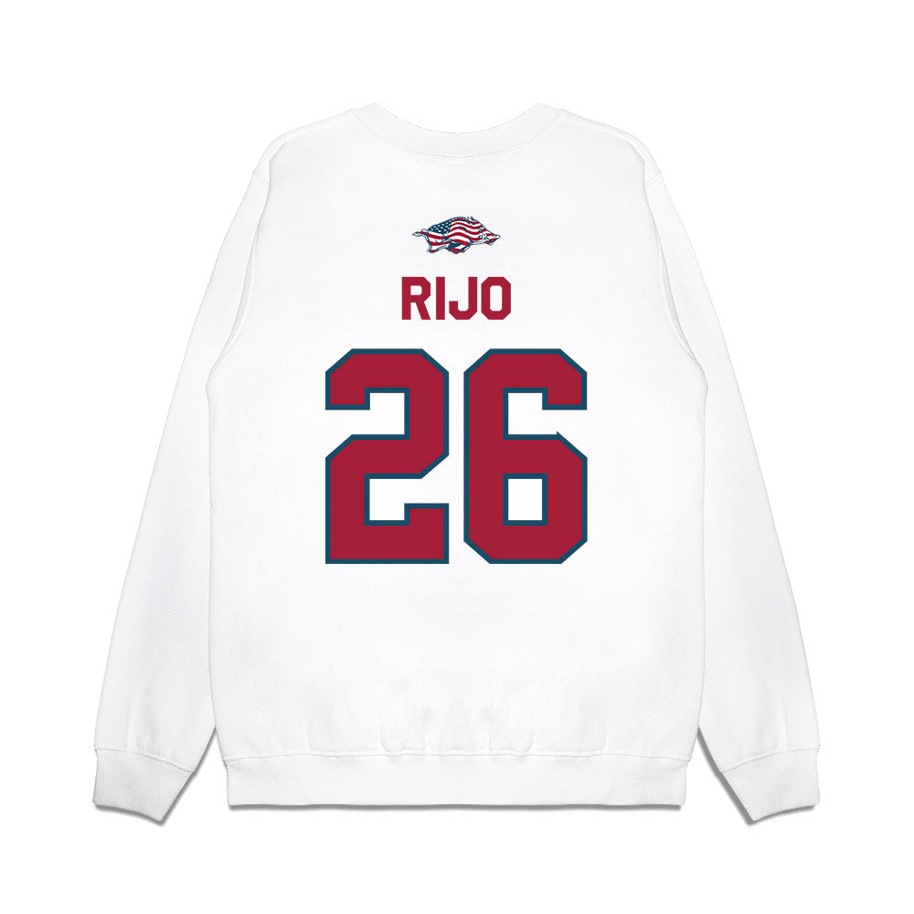 Arkansas - NCAA Softball : Atalyia Rijo - Patriotic Collection Premium Crewneck Sweatshirt-1