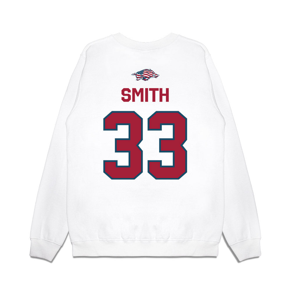 Arkansas - NCAA Football : Jakore Smith - Patriotic Collection Premium Crewneck Sweatshirt-1