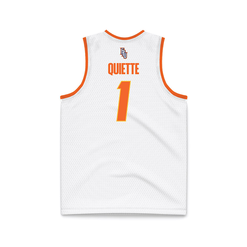 FPU - NCAA Men's Basketball : Gabriel Quiette - White Basketball Jersey-1