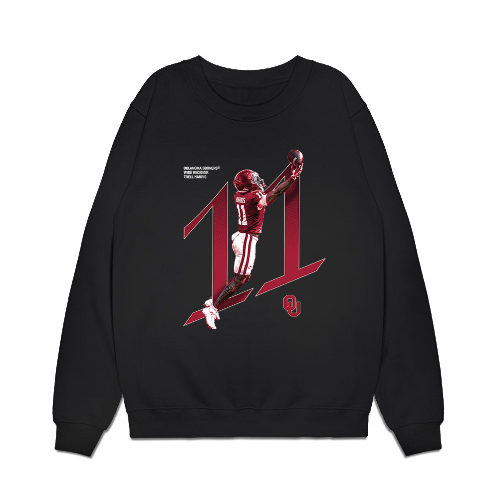 Oklahoma - NCAA Football : Trell Harris - Breakthrough Series Premium Crewneck Sweatshirt-0
