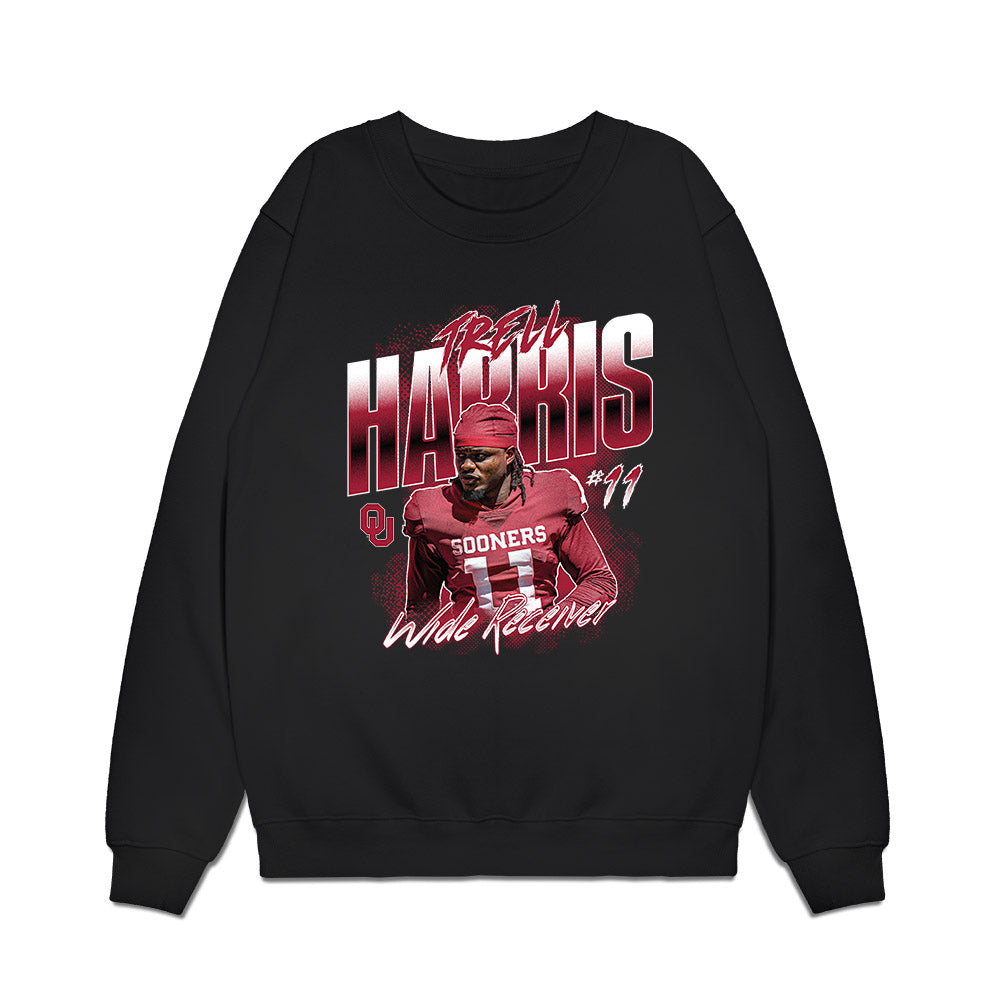 Oklahoma - NCAA Football : Trell Harris - Collage Premium Crewneck Sweatshirt-0