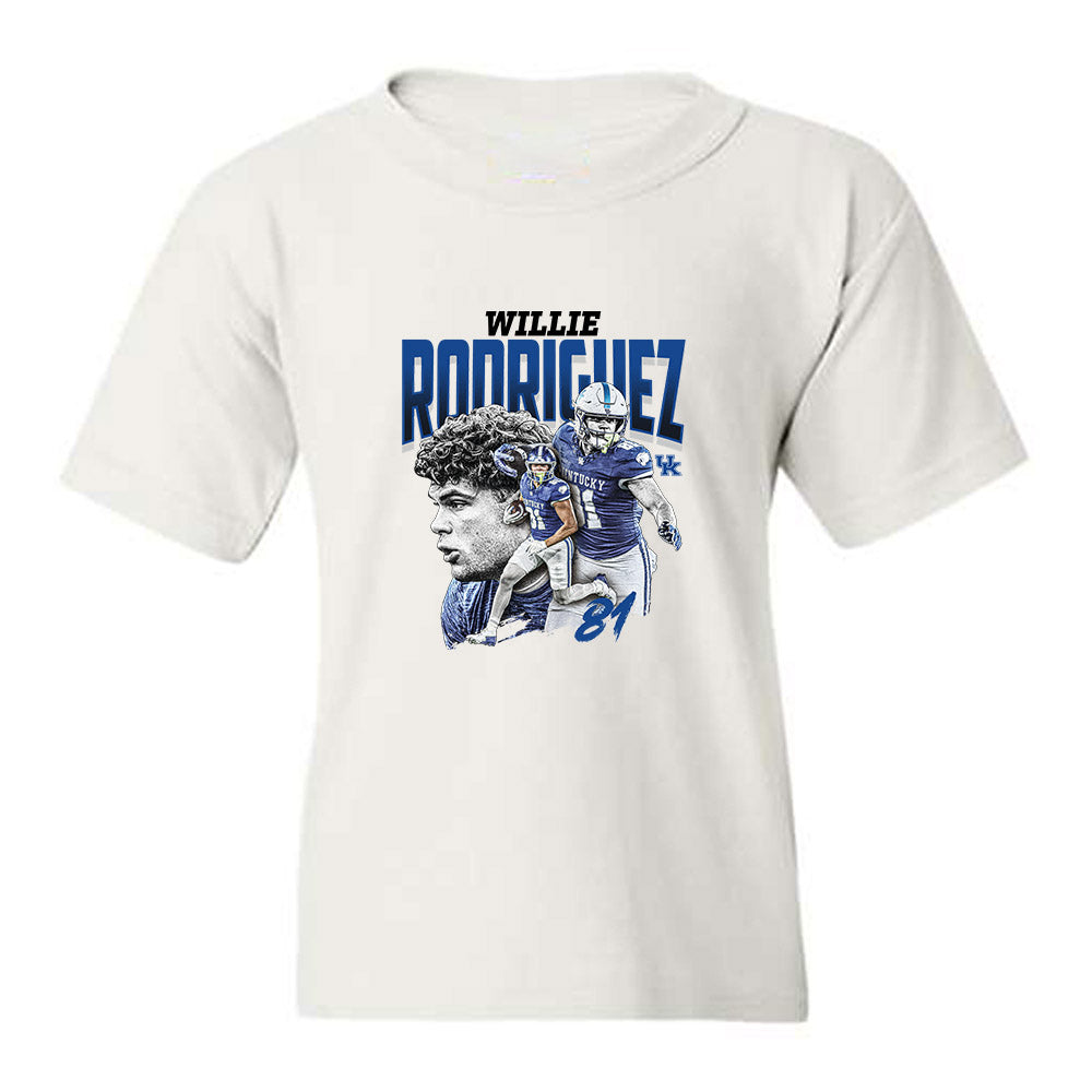 Kentucky - NCAA Football : Willie Rodriguez - Collage Youth T-Shirt-0