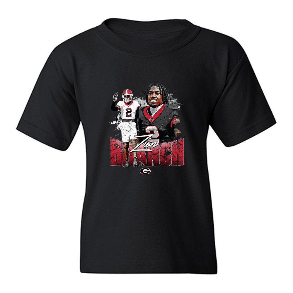 Georgia - NCAA Football : Zion Branch - Collage Youth T-Shirt-0