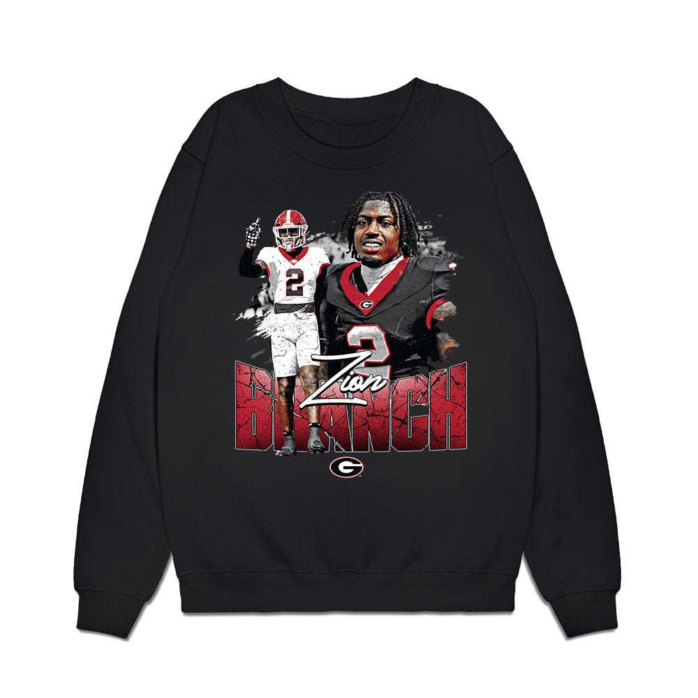 Georgia - NCAA Football : Zion Branch - Collage Premium Crewneck Sweatshirt-0