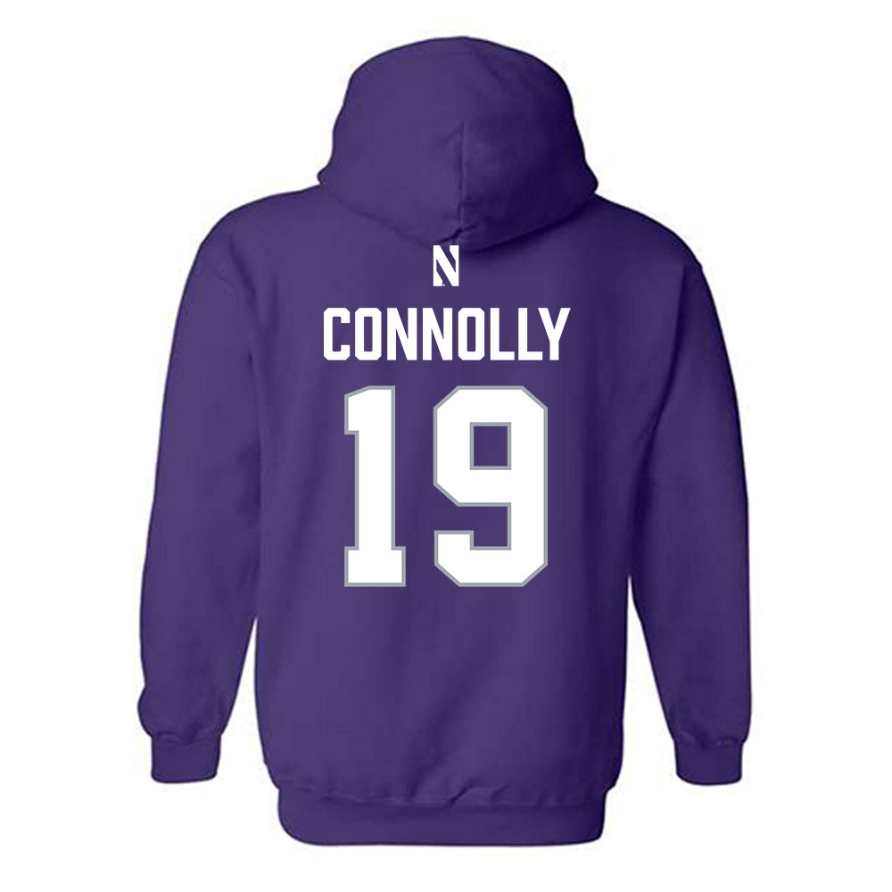 Northwestern - NCAA Women's Lacrosse : Sienna Connolly - National Champions Shersey Hooded Sweatshirt-1