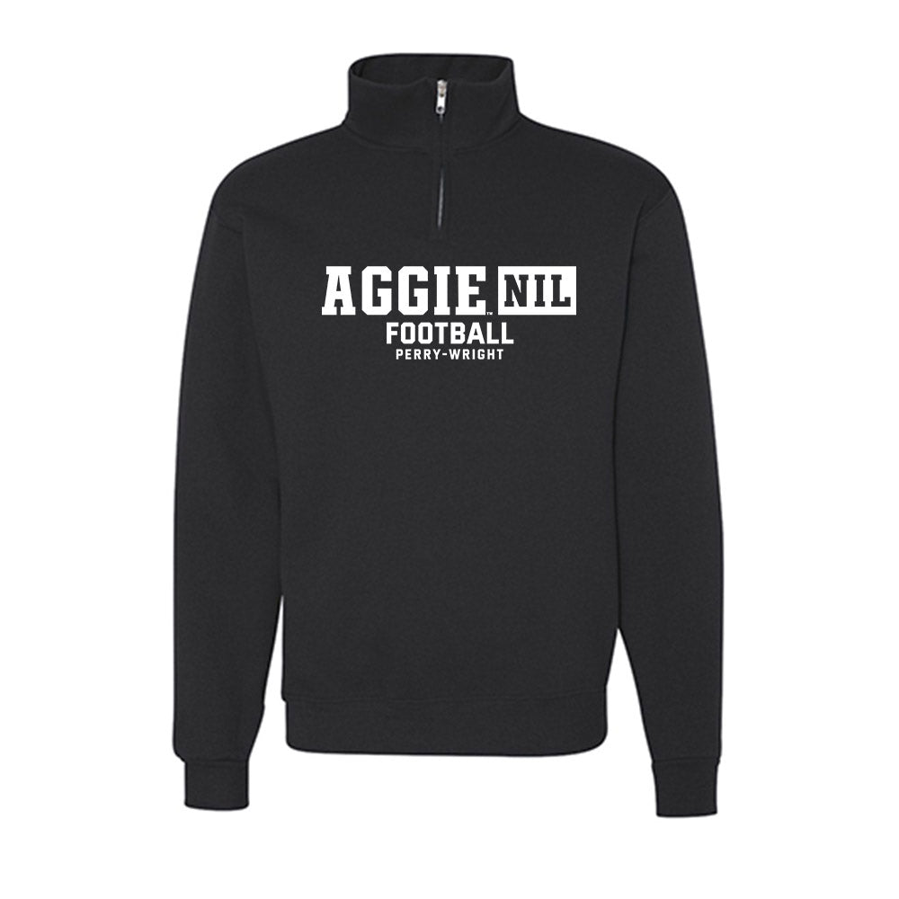 Texas A&M - NCAA Football : Bryce Perry-Wright - Nublend® Cadet Collar Quarter Zip Sweatshirt-0
