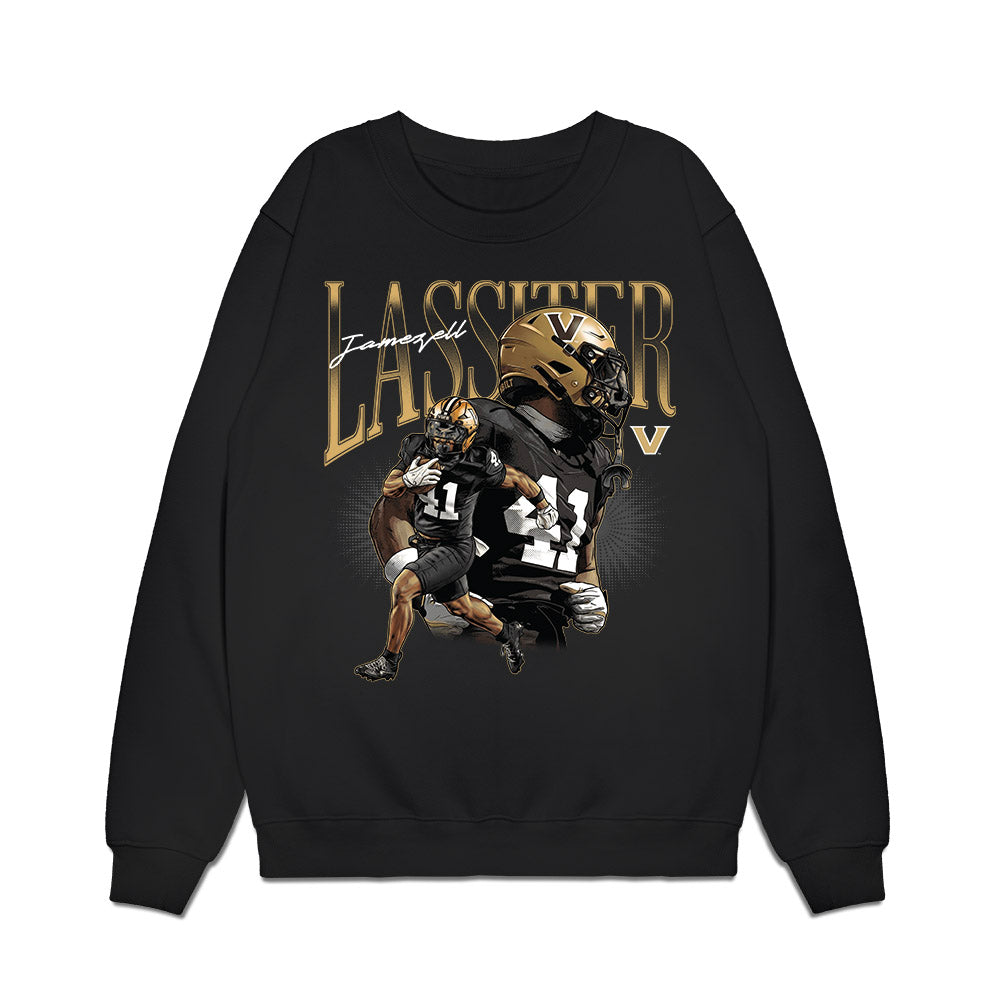 Vanderbilt - NCAA Football : Jamezell Lassiter - Collage Premium Crewneck Sweatshirt-0