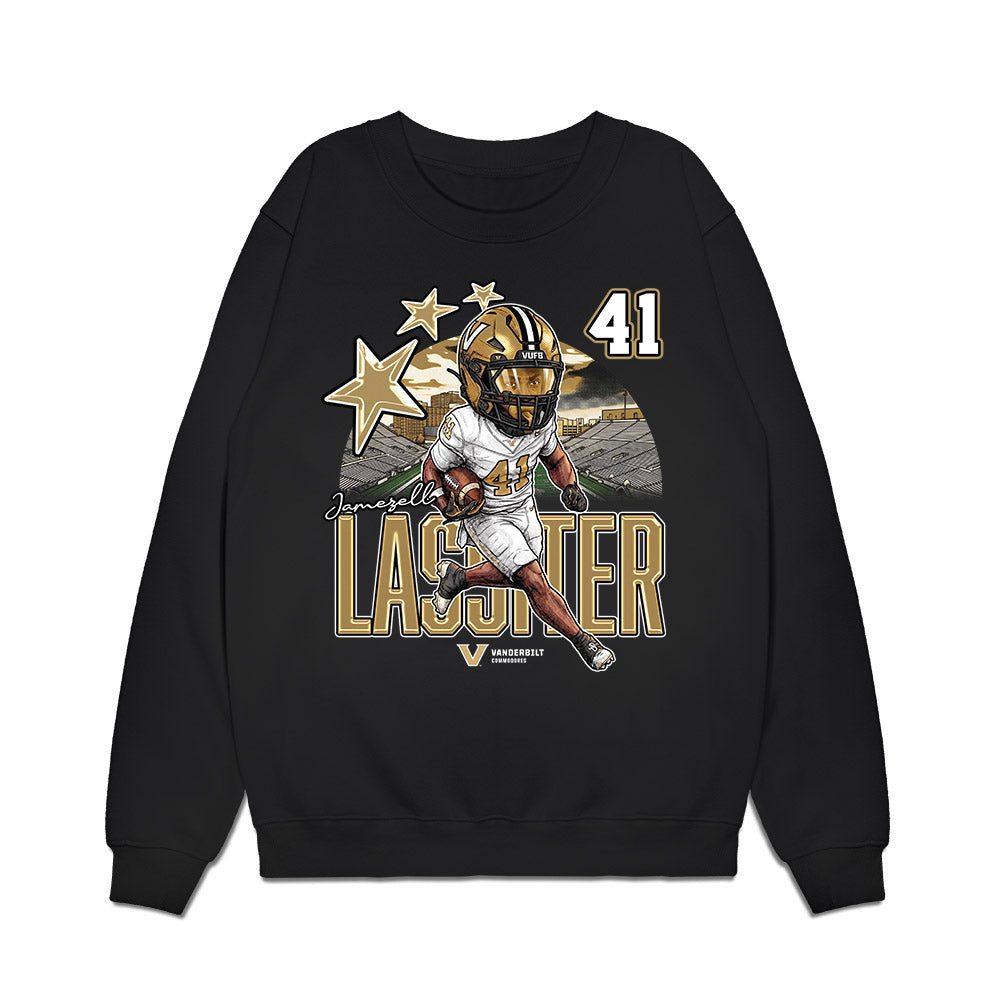 Vanderbilt - NCAA Football : Jamezell Lassiter - Bobblehead Caricature Premium Crewneck Sweatshirt-0