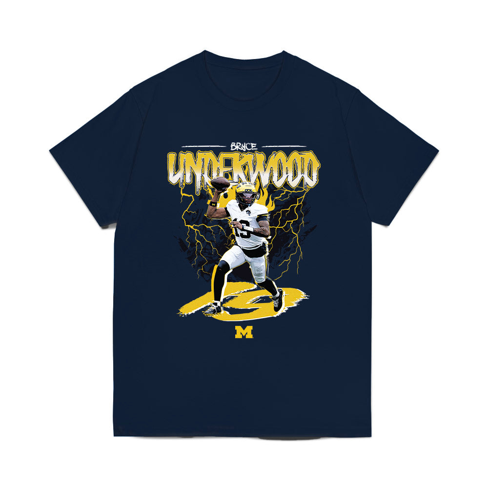 Michigan - NCAA Football : Bryce Underwood - Collage Comfort Colors T-Shirt-0