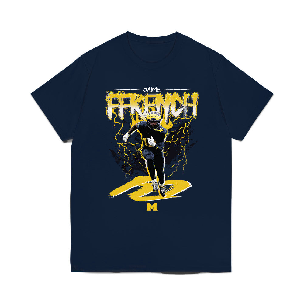 Michigan - NCAA Football : Jaime Ffrench - Collage Comfort Colors T-Shirt-0