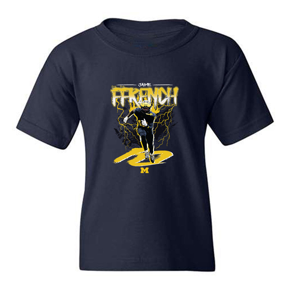 Michigan - NCAA Football : Jaime Ffrench - Collage Youth T-Shirt-0