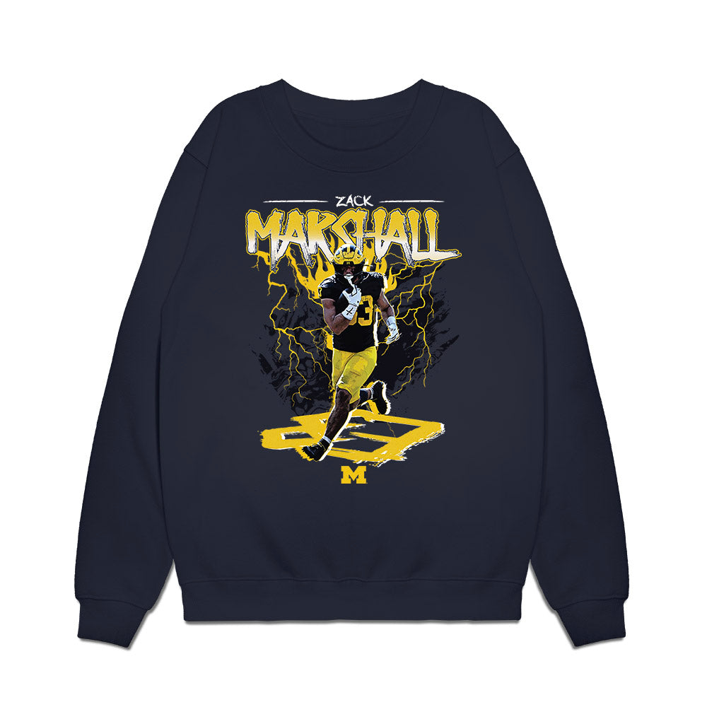Michigan - NCAA Football : Zack Marshall - Collage Premium Crewneck Sweatshirt-0