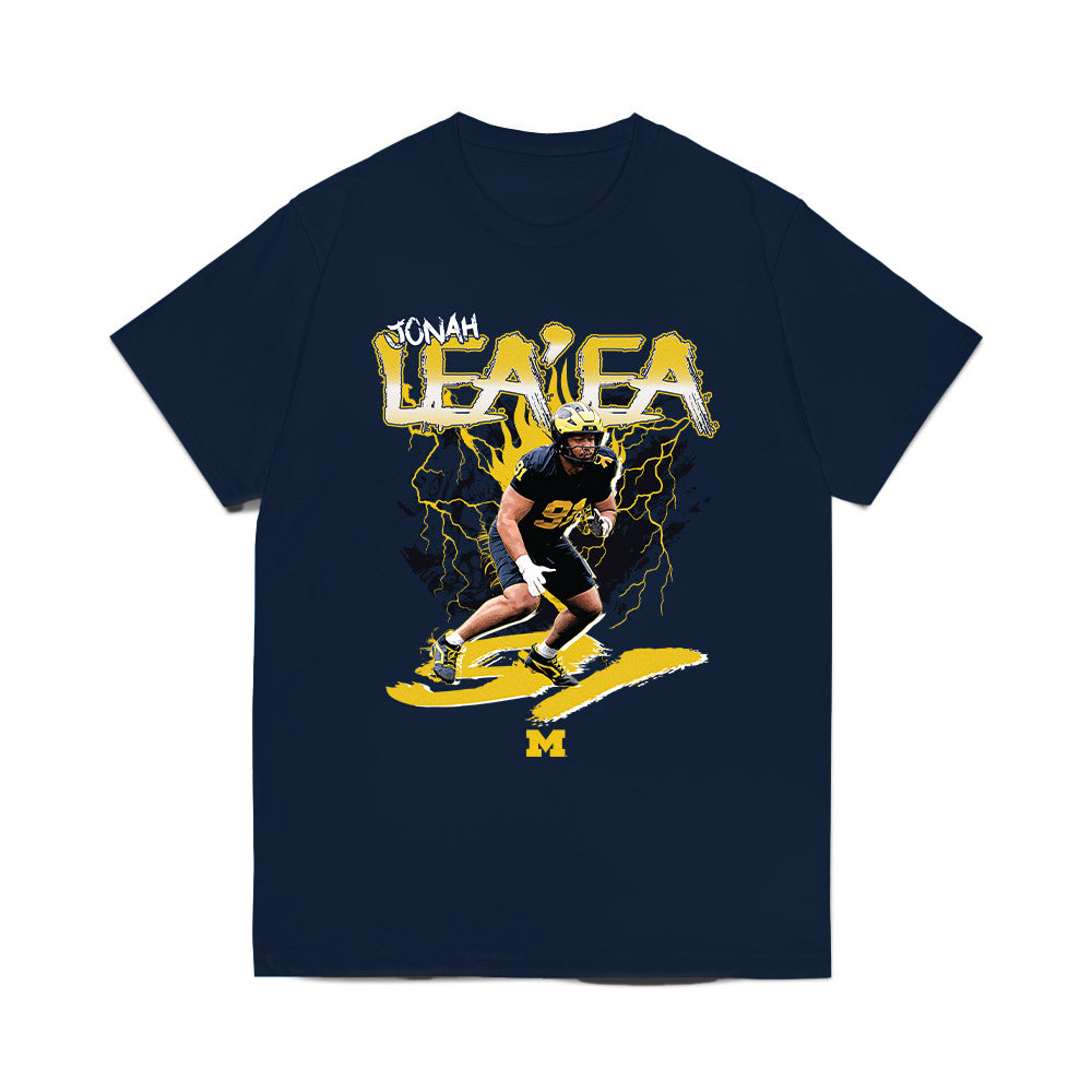 Michigan - NCAA Football : Jonah Lea'ea - Collage Comfort Colors T-Shirt-0