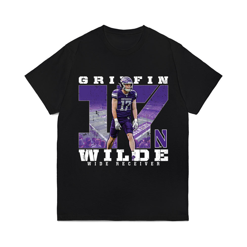 Northwestern - NCAA Football : Griffin Wilde - Collage Comfort Colors T-Shirt-0