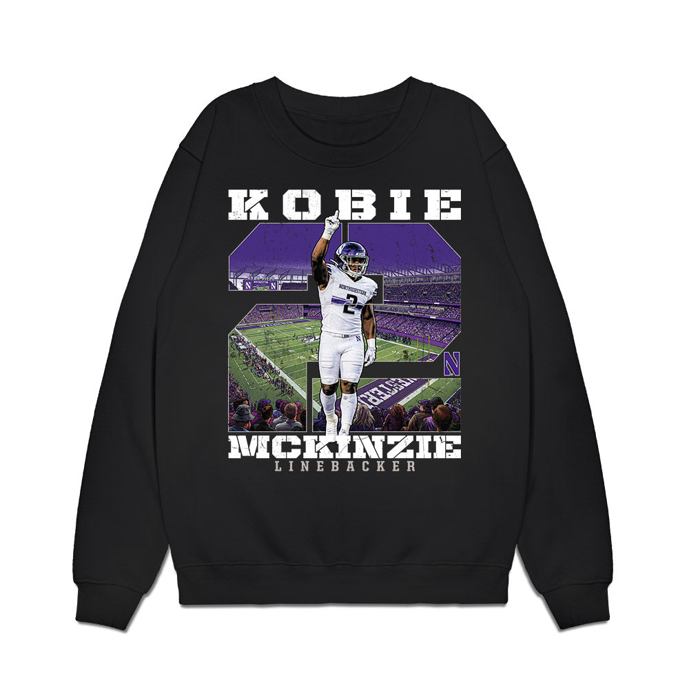 Northwestern - NCAA Football : Kobie McKinzie - Collage Premium Crewneck Sweatshirt-0
