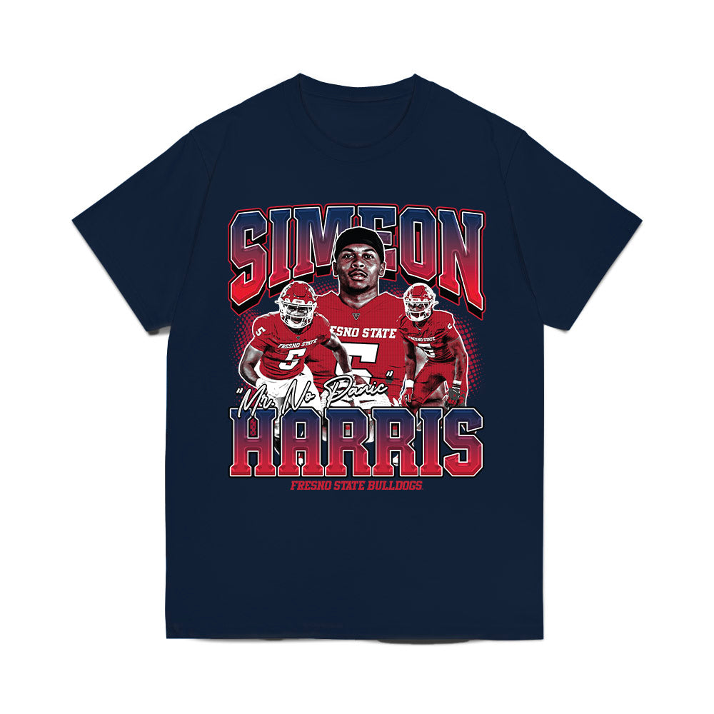 Fresno State - NCAA Football : Simeon Harris - Mr No Panic Comfort Colors T-Shirt-0