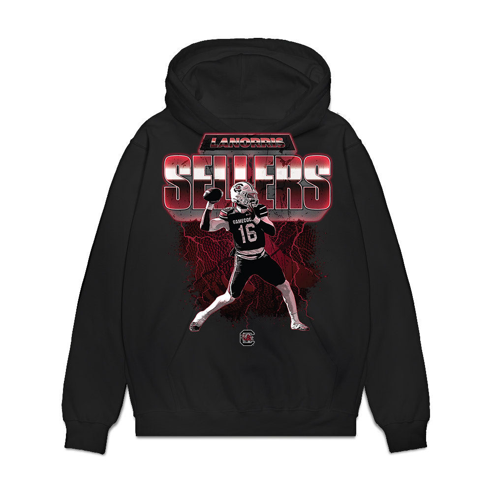 South Carolina - NCAA Football : LaNorris Sellers - Collage Premium Hooded Sweatshirt-1