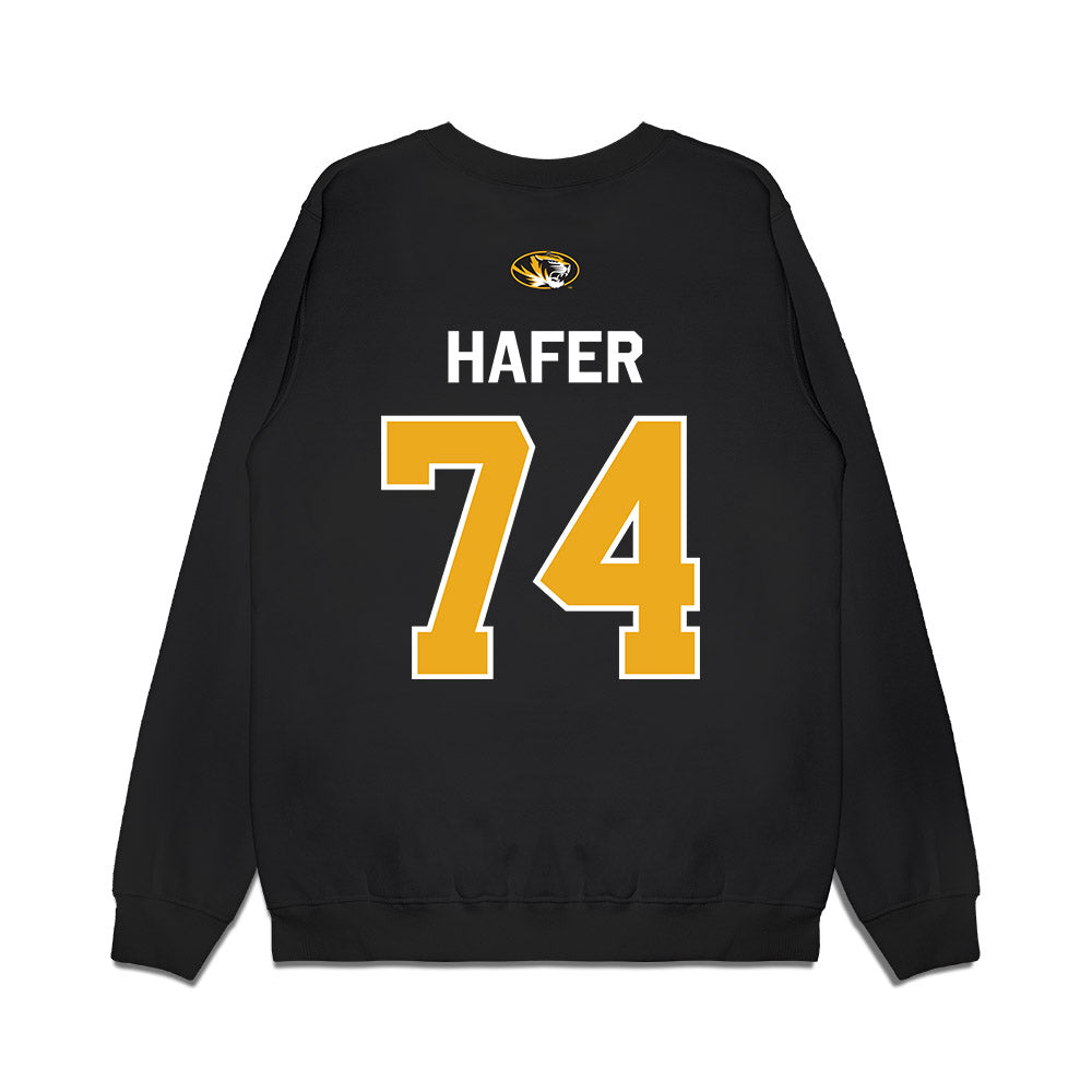Missouri - NCAA Football : Whit Hafer - Memorial Stadium 100 Year Anniversary Premium Crewneck Sweatshirt-1