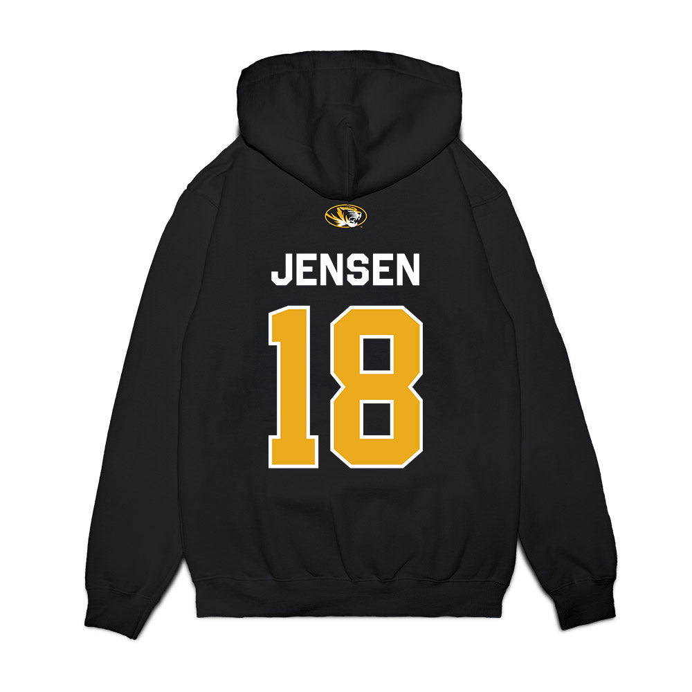 Missouri - NCAA Football : Isaac Jensen - Memorial Stadium 100 Year Anniversary Premium Hooded Sweatshirt-1
