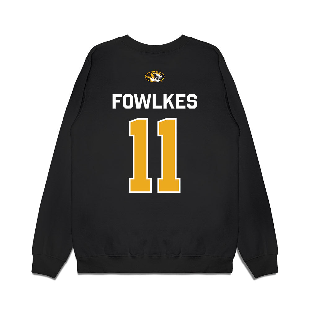 Missouri - NCAA Football : DaMarion Fowlkes - Memorial Stadium 100 Year Anniversary Premium Crewneck Sweatshirt-1