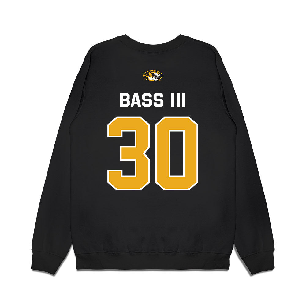 Missouri - NCAA Football : CJ Bass III - Memorial Stadium 100 Year Anniversary Premium Crewneck Sweatshirt-1