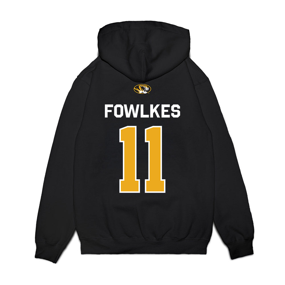 Missouri - NCAA Football : DaMarion Fowlkes - Memorial Stadium 100 Year Anniversary Premium Hooded Sweatshirt-1